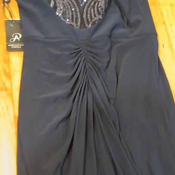 Adrianna Papell Blue Sweetheart Maxi Gown 6 NWT - Picture 4 of 7